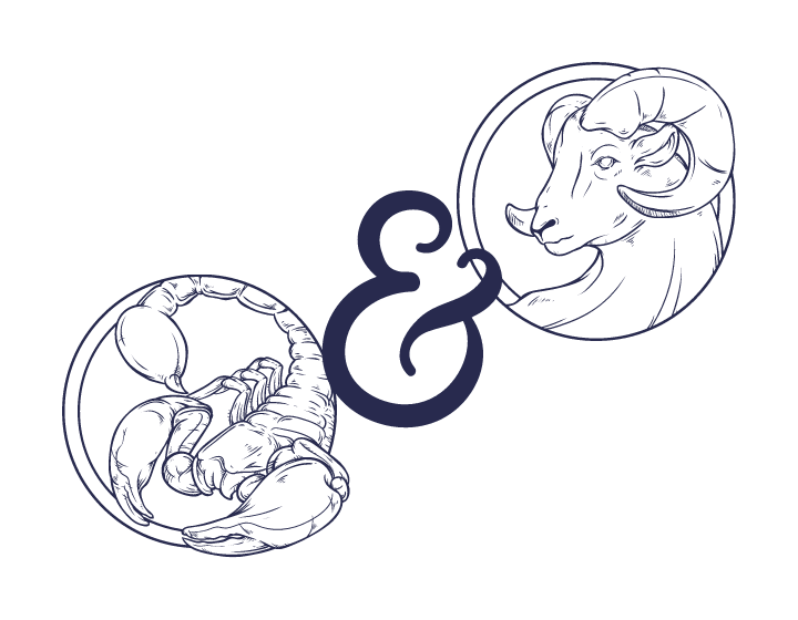 Skorpion und Widder
