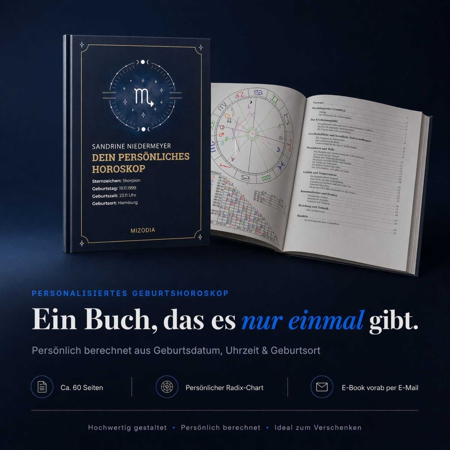 Personalisiertes Geburtshoroskop